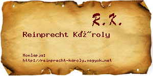 Reinprecht Károly névjegykártya